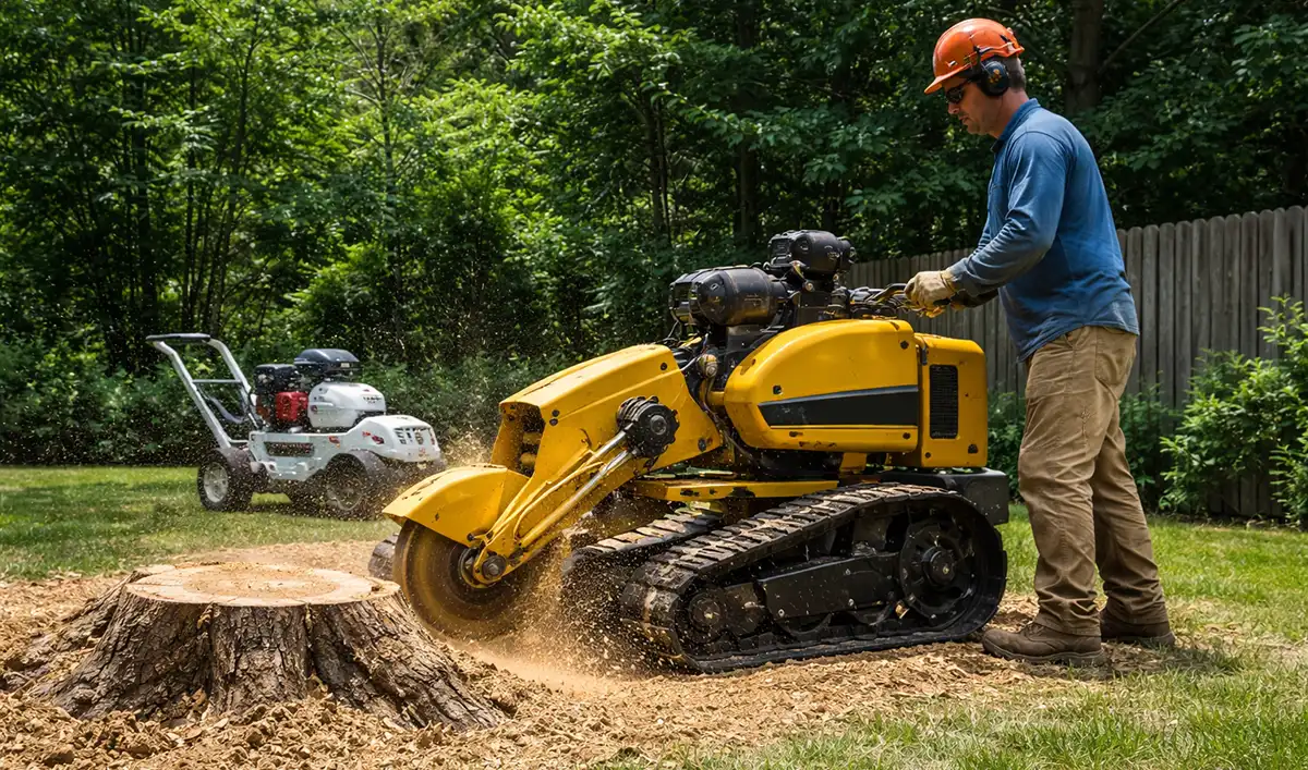 how to run and use a stump grinder