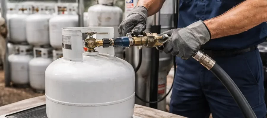 how to refill a propane tank