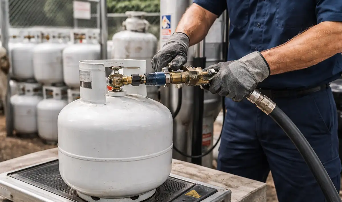 how to refill a propane tank