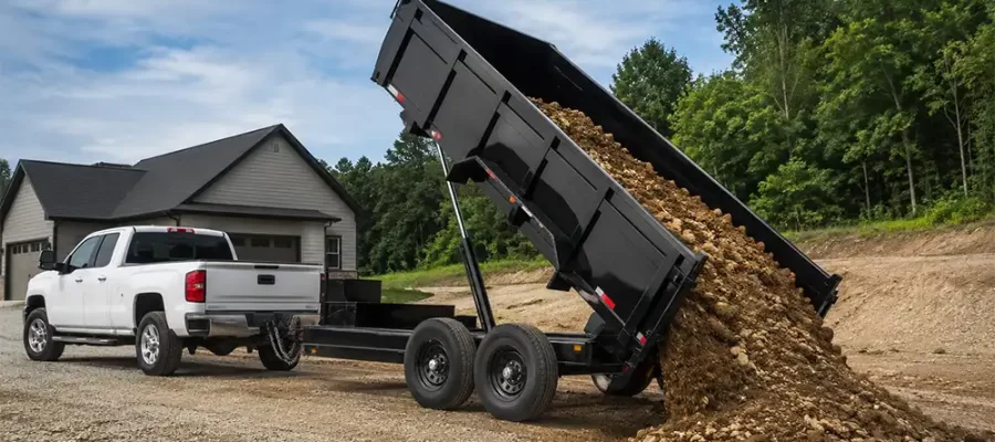 what size dump trailer to rent and the cost of rental