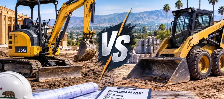 Mini Excavator vs. Skid Steer Rental