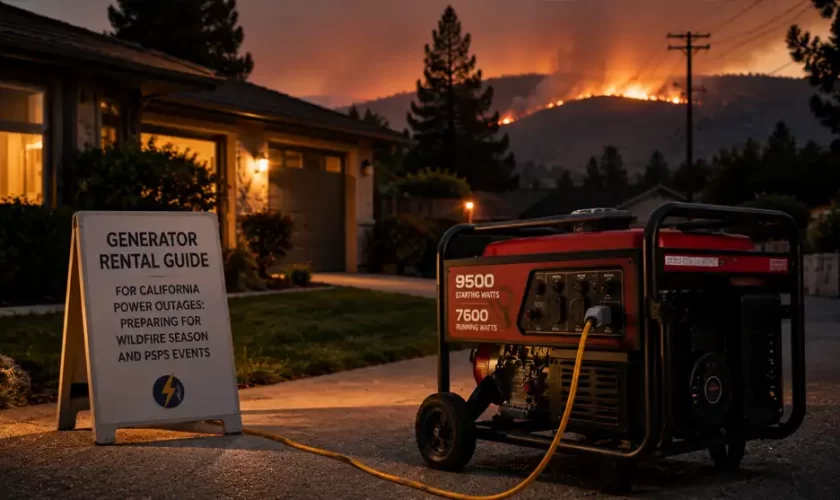 generator rental guide california power outages