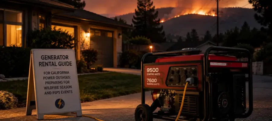 generator rental guide california power outages
